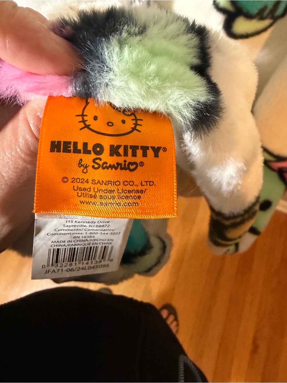 Hellow Kitty halloween plush blanket frankenstein pumpkins - Picture 2 of 4
